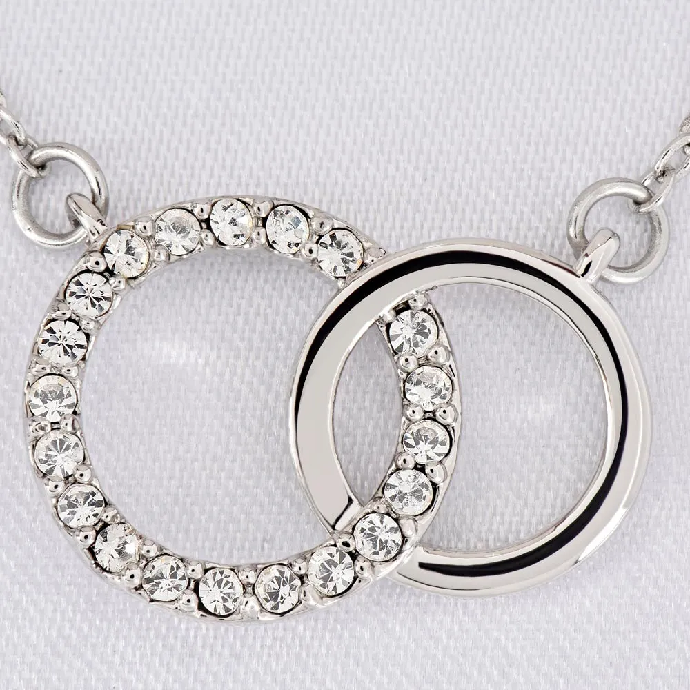 Precious you will always be-Perfect Pair Circle Necklace for Daughter