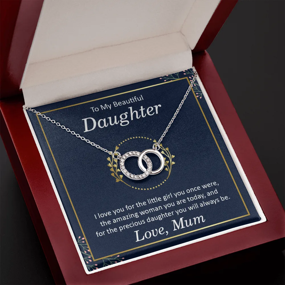 Precious you will always be-Perfect Pair Circle Necklace for Daughter