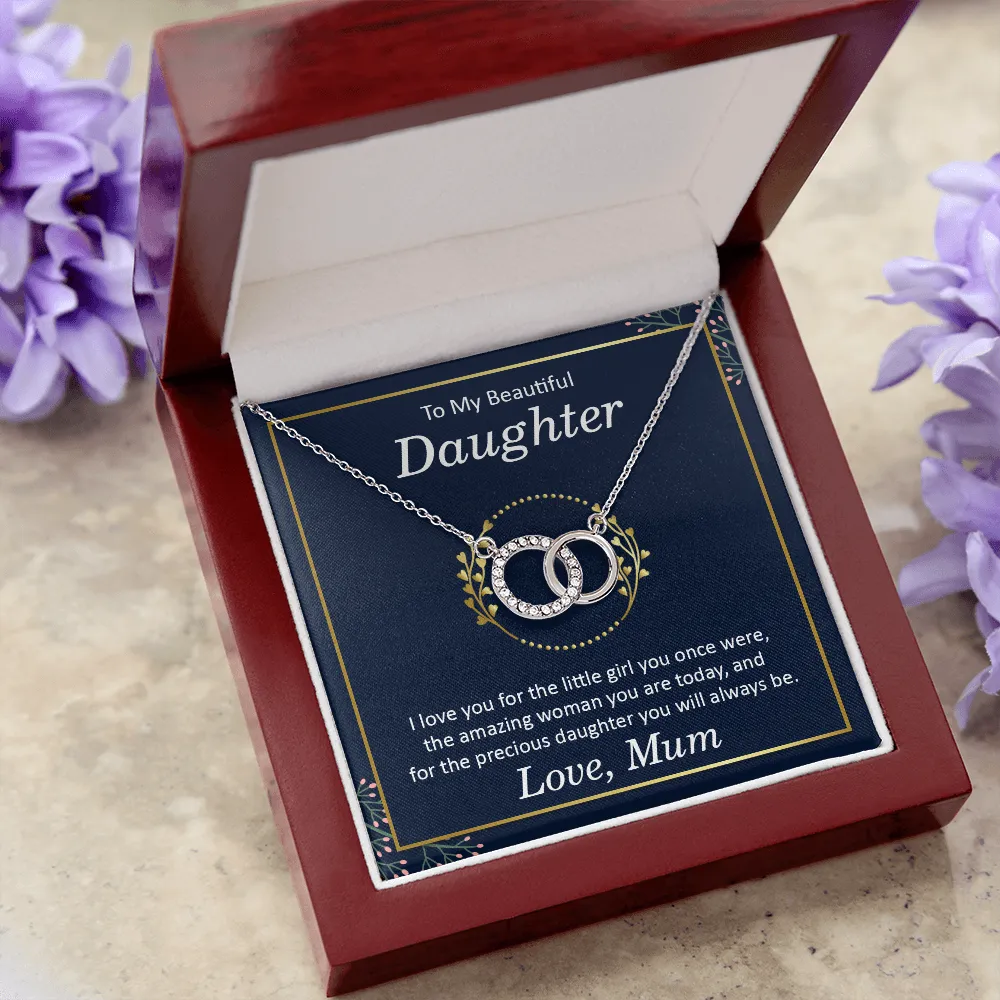 Precious you will always be-Perfect Pair Circle Necklace for Daughter