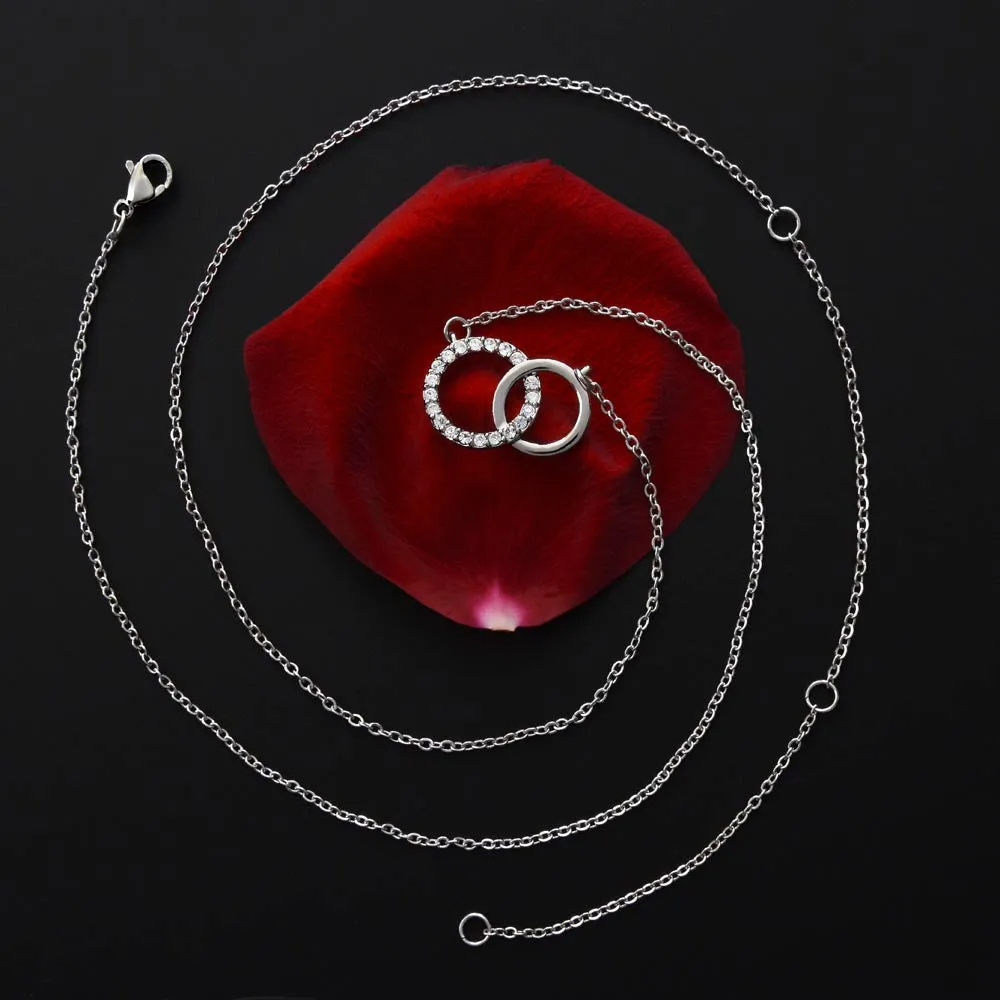 Precious you will always be-Perfect Pair Circle Necklace for Daughter