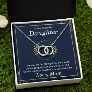 Precious you will always be-Perfect Pair Circle Necklace for Daughter