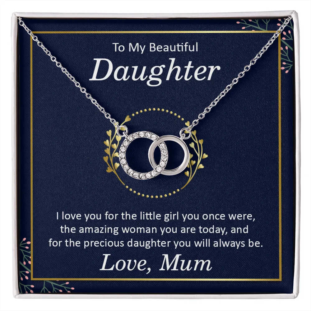 Precious you will always be-Perfect Pair Circle Necklace for Daughter