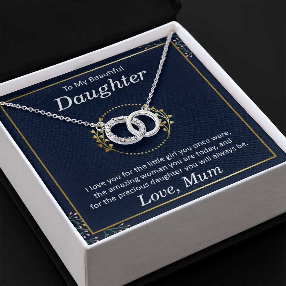 Precious you will always be-Perfect Pair Circle Necklace for Daughter