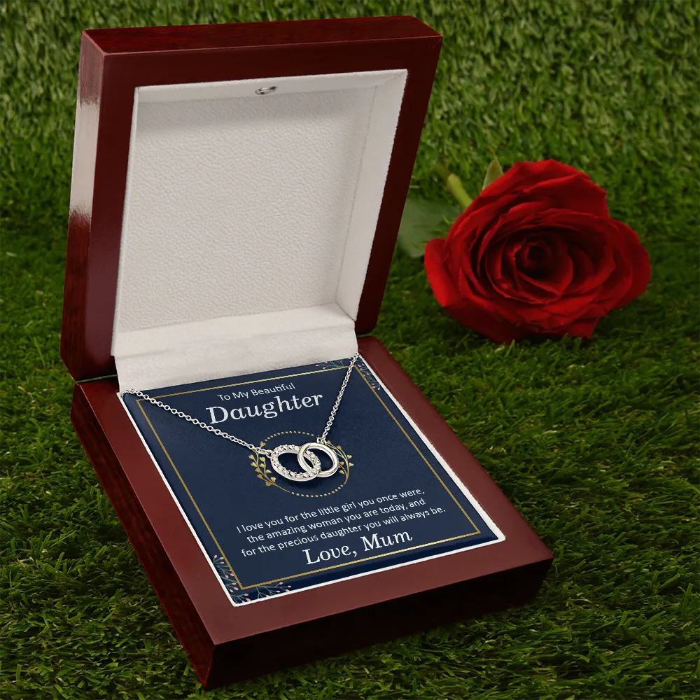 Precious you will always be-Perfect Pair Circle Necklace for Daughter