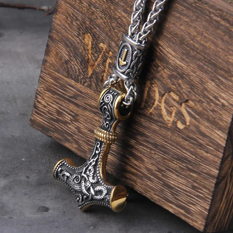 Premium Mjolnir Runic Necklace
