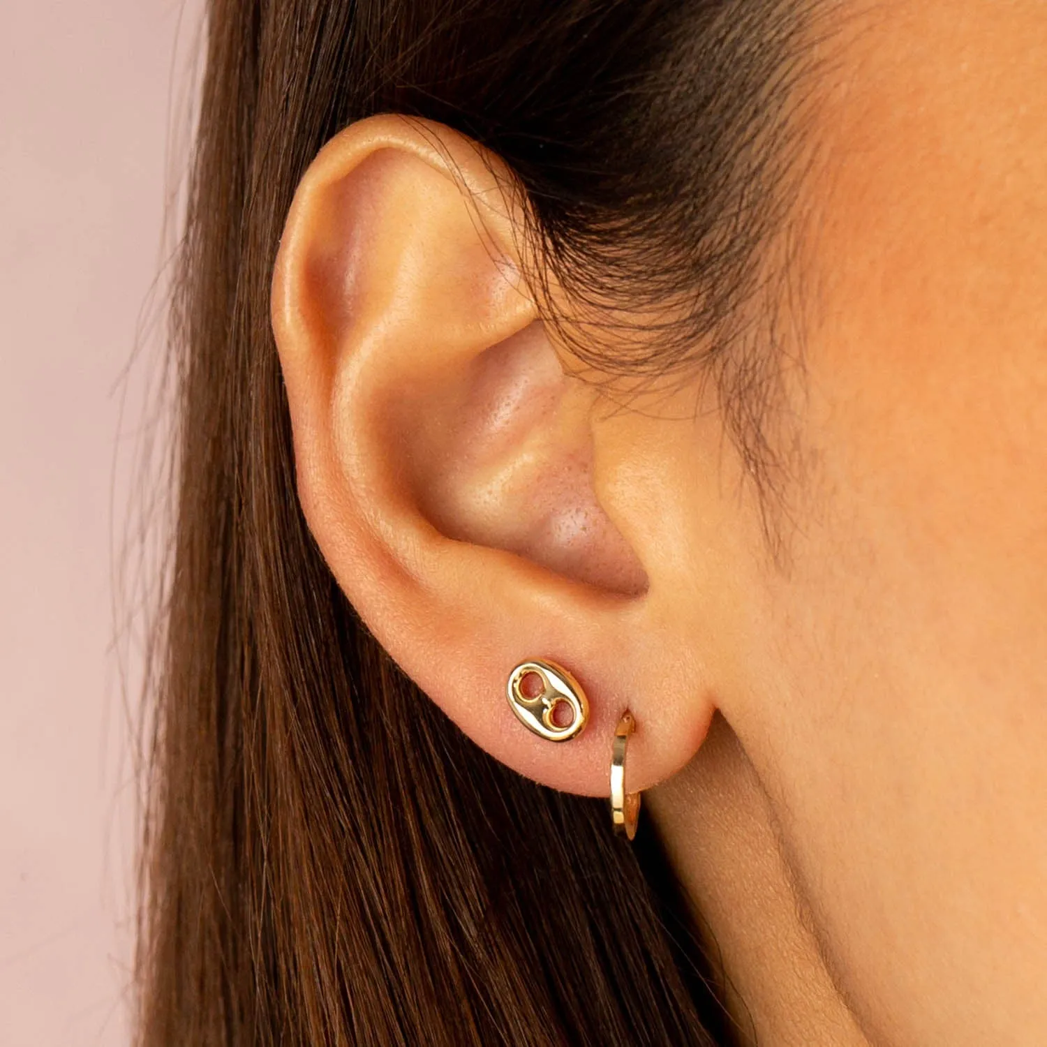 Puff Mariner Stud Earring 14K