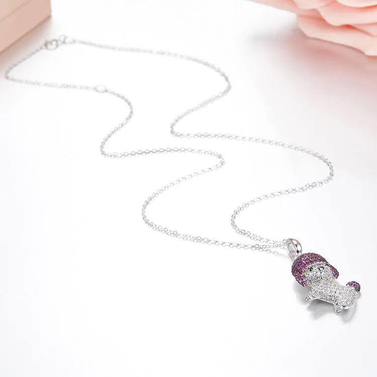 Puppy Wang Wang Toy Poodle Sophie Pendant Necklace