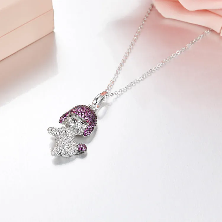 Puppy Wang Wang Toy Poodle Sophie Pendant Necklace