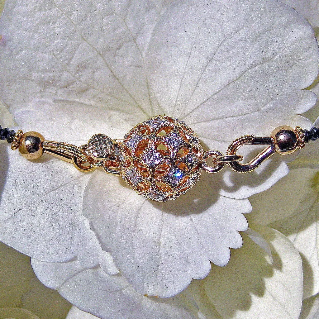 "Razzle Dazzle" One of a Kind Fancy Black Diamond Necklace by Arpaia
