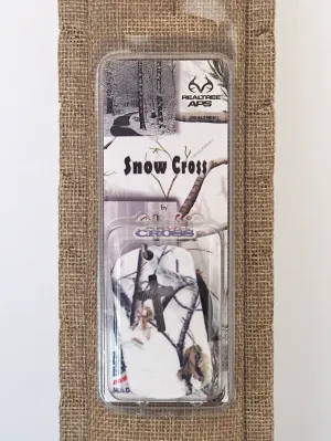 Realtree Snow Cross Dog Tag