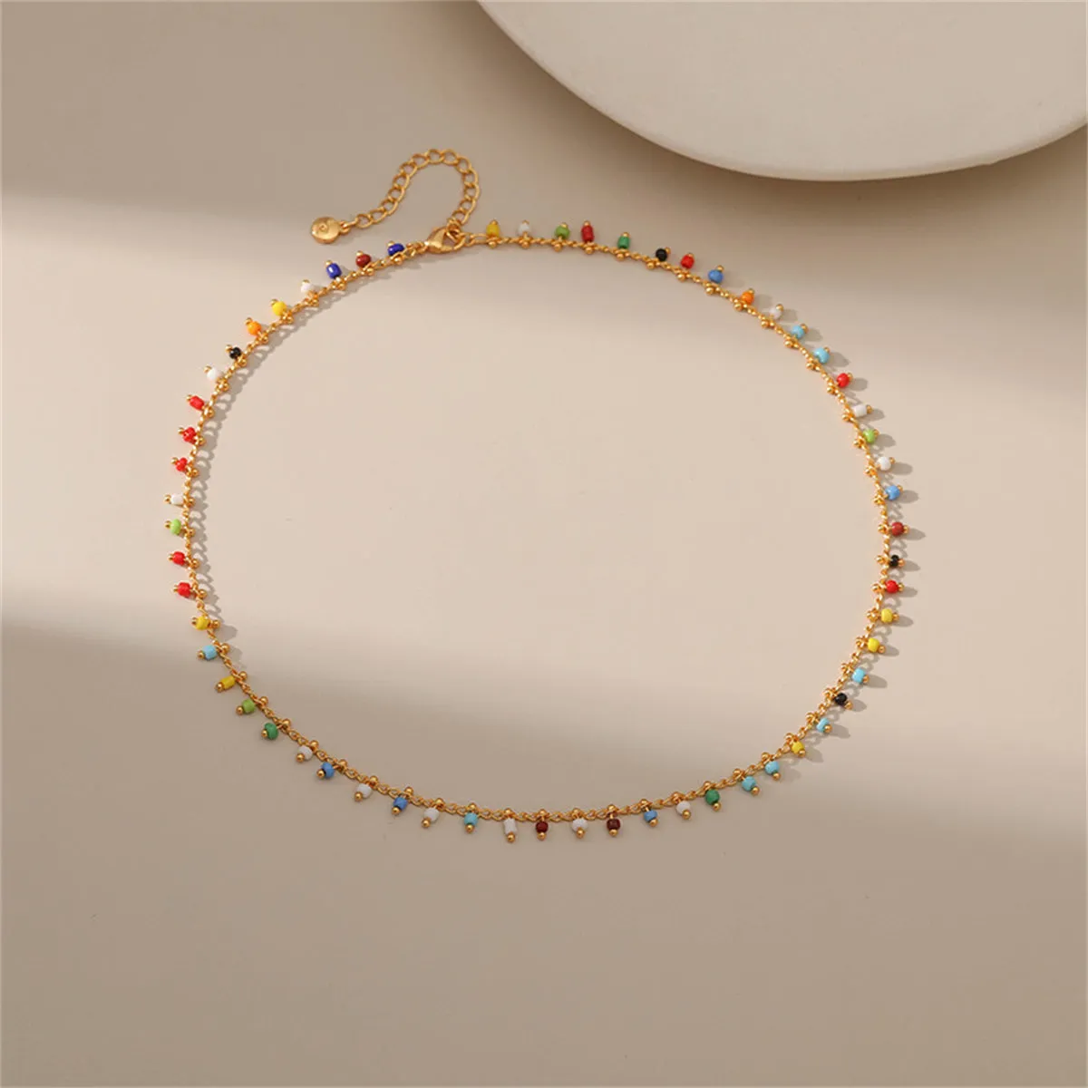 Red & Blue Howlite 18K Gold-Plated Necklace
