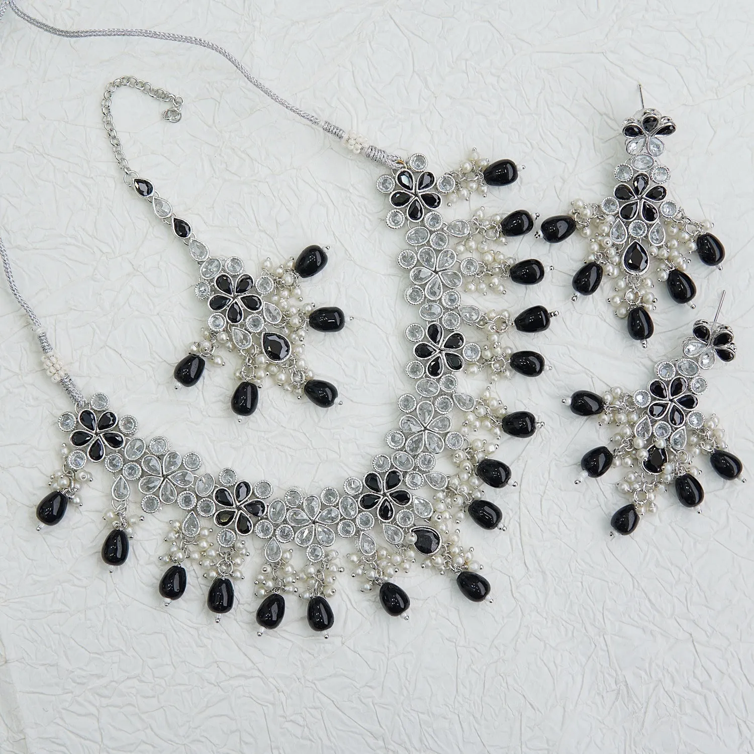Reverse Zircon Elegant Necklace Set