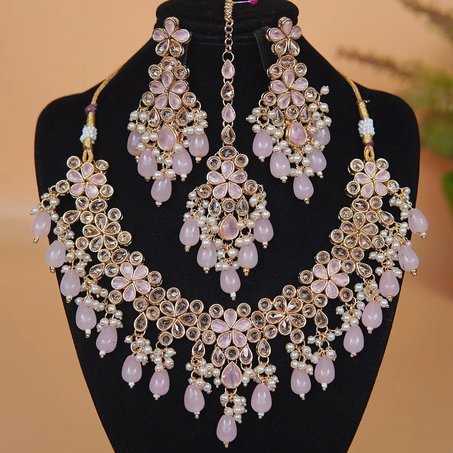 Reverse Zircon Elegant Necklace Set