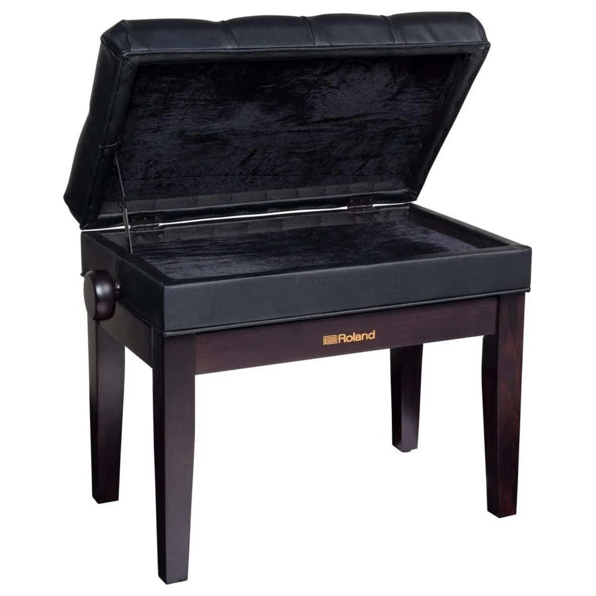 Roland RPB-500RW Adjustable Piano Bench with Storage in Rosewood