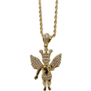 Rope Chain 2.5MM 10K With Pendentif Angle 10K MNG-108