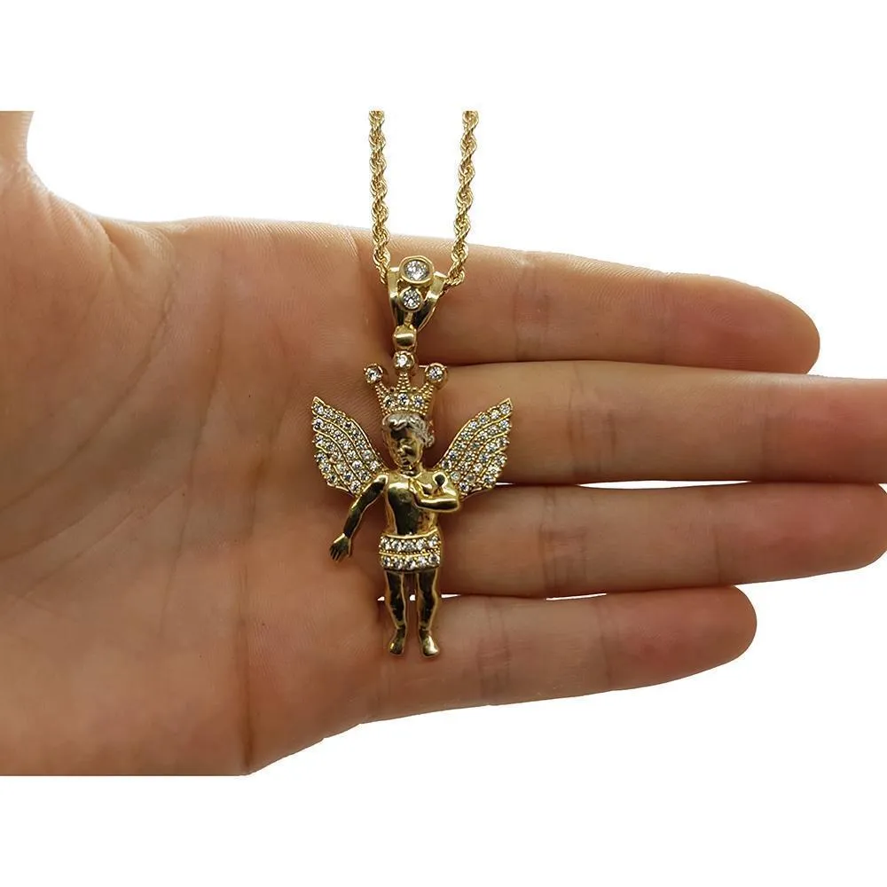 Rope Chain 2.5MM 10K With Pendentif Angle 10K MNG-108