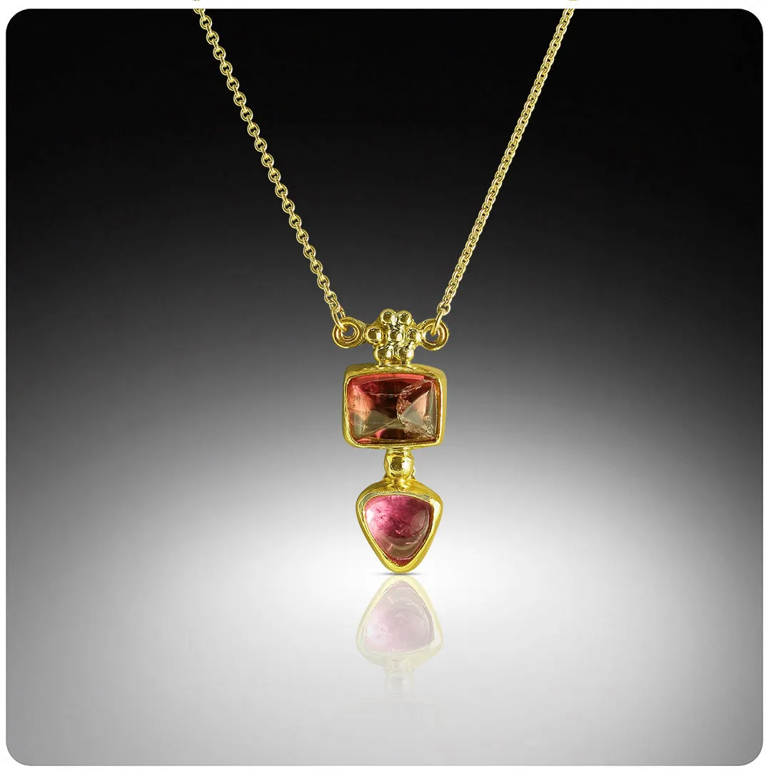 Rosy Outlook - 22K and Spinel Necklace