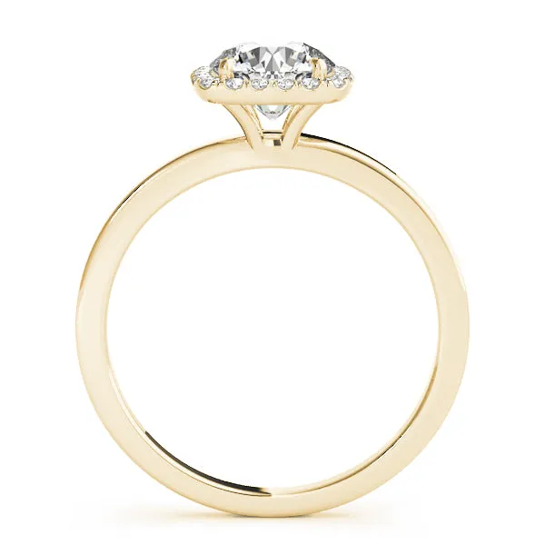 Round Diamond Cushion Halo Ring| 0.26 Carat Total Weight