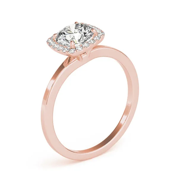 Round Diamond Cushion Halo Ring| 0.26 Carat Total Weight