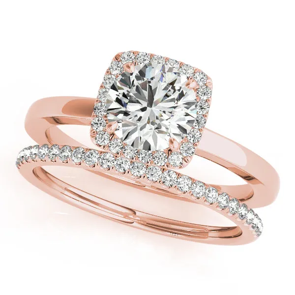 Round Diamond Cushion Halo Ring| 0.26 Carat Total Weight