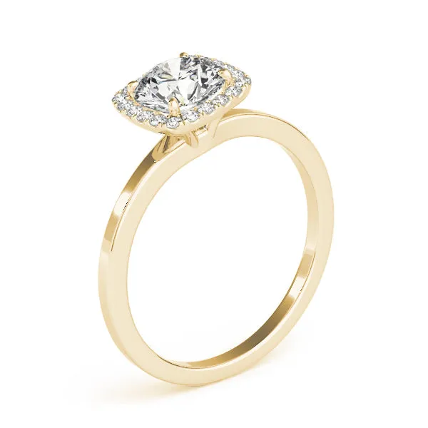 Round Diamond Cushion Halo Ring| 0.26 Carat Total Weight