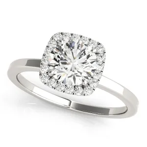 Round Diamond Cushion Halo Ring| 0.26 Carat Total Weight