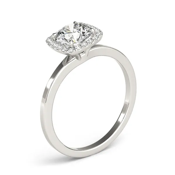 Round Diamond Cushion Halo Ring| 0.26 Carat Total Weight