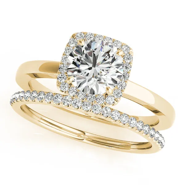 Round Diamond Cushion Halo Ring| 0.26 Carat Total Weight