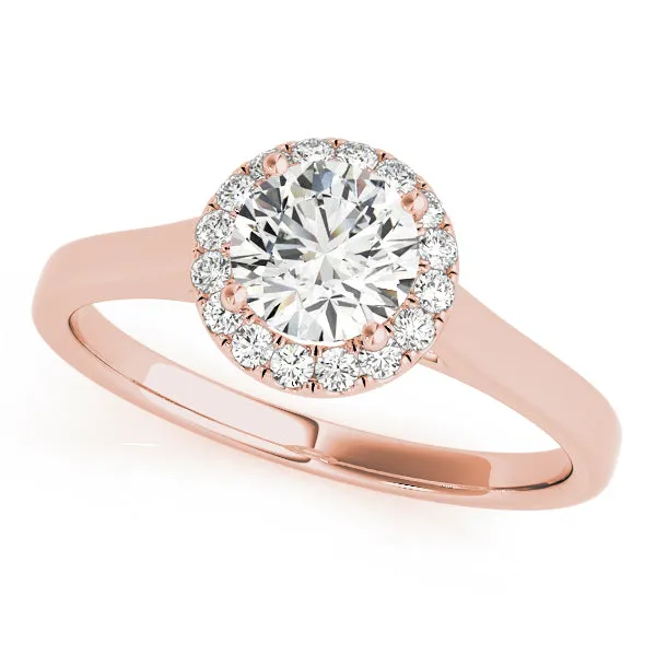 Round Diamond Halo Ring | 0.35 Carat Total Weight