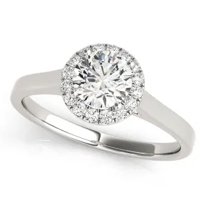 Round Diamond Halo Ring | 0.35 Carat Total Weight