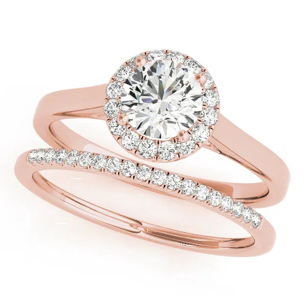 Round Diamond Halo Ring | 0.35 Carat Total Weight