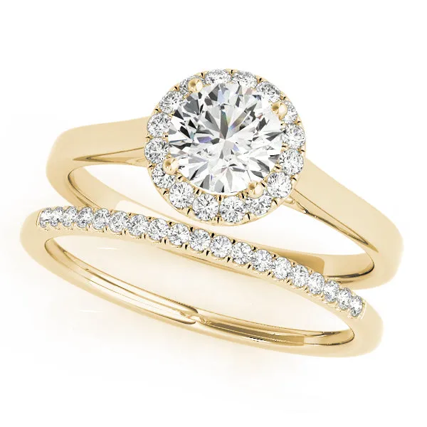 Round Diamond Halo Ring | 0.35 Carat Total Weight