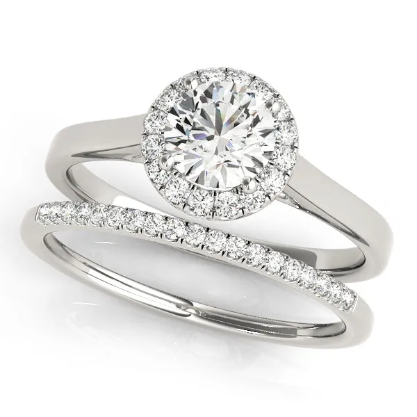 Round Diamond Halo Ring | 0.35 Carat Total Weight