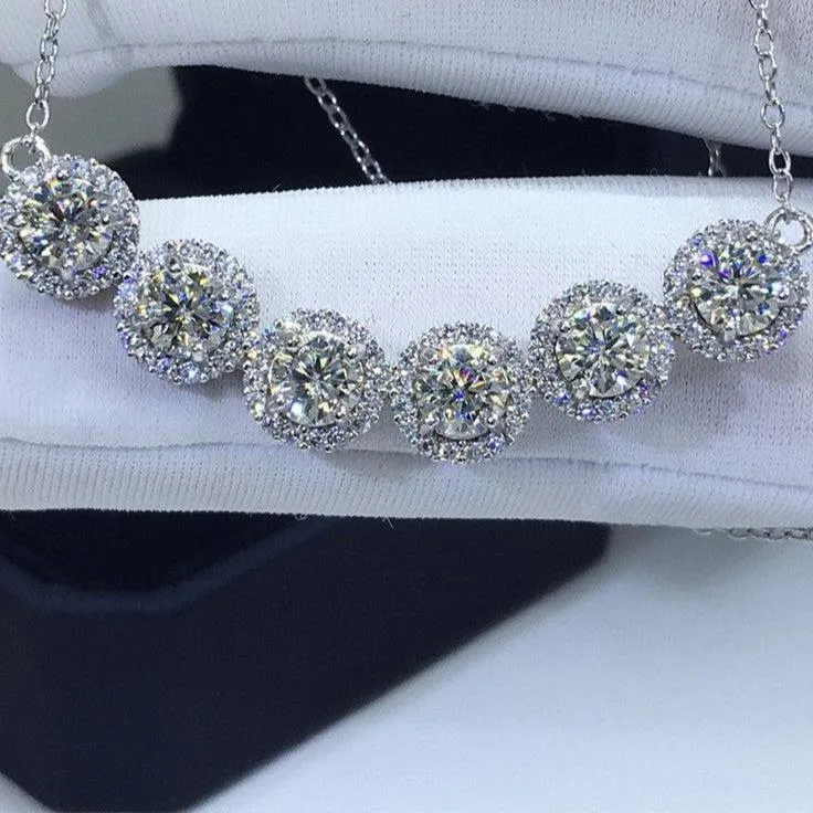 Round Diamond Pendant Necklace