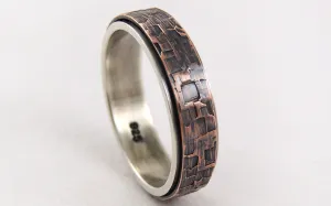 Rustic engagement ring for men