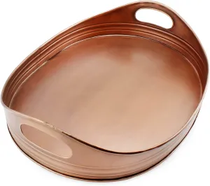 Rustic Oval Copper Tray (Case of 10)