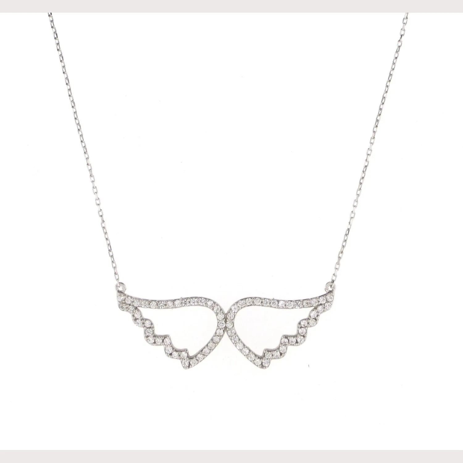 SALE--Large Pave Angel Wings