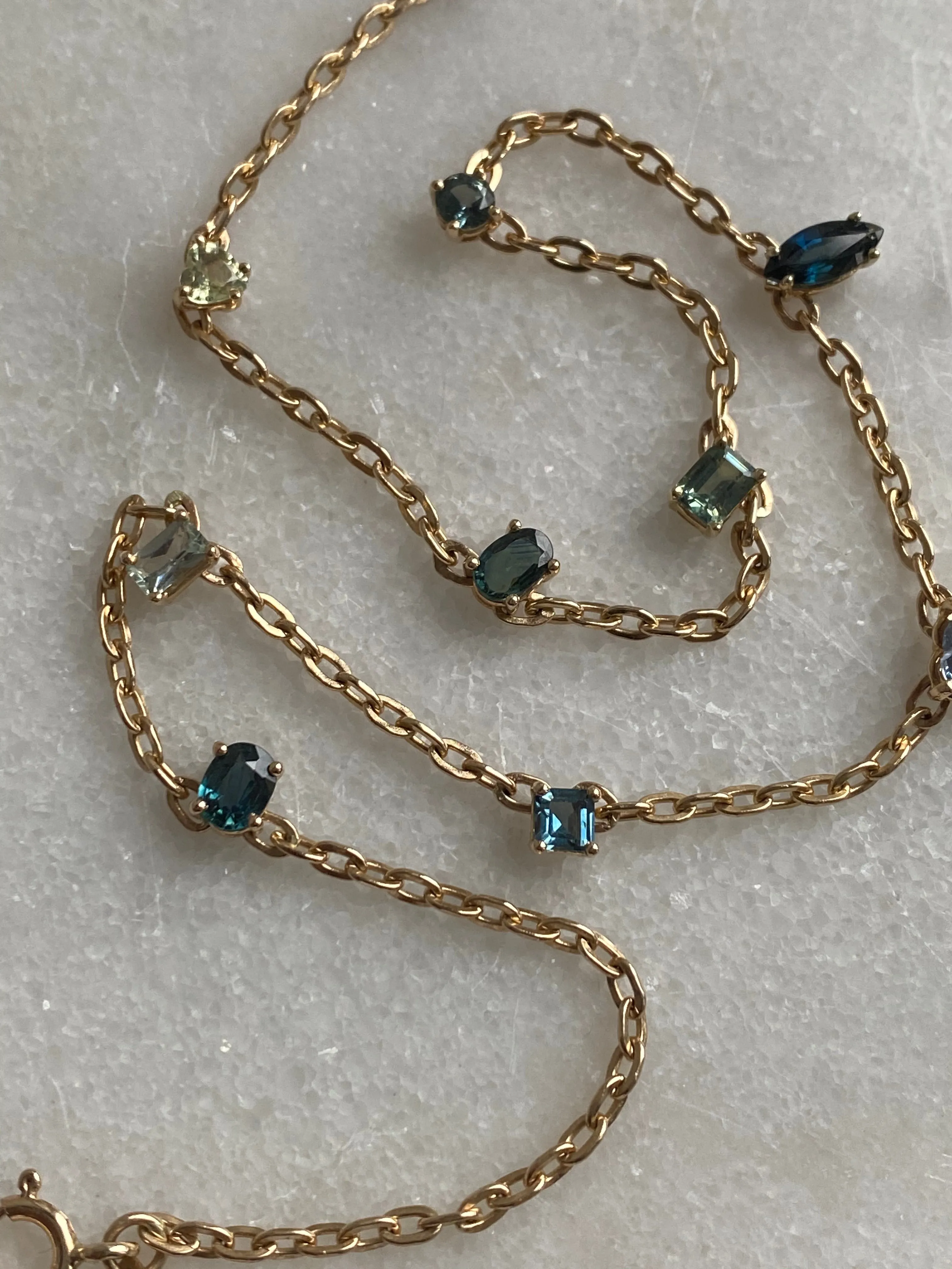 Sapphire forcefield necklace - 9 Gem