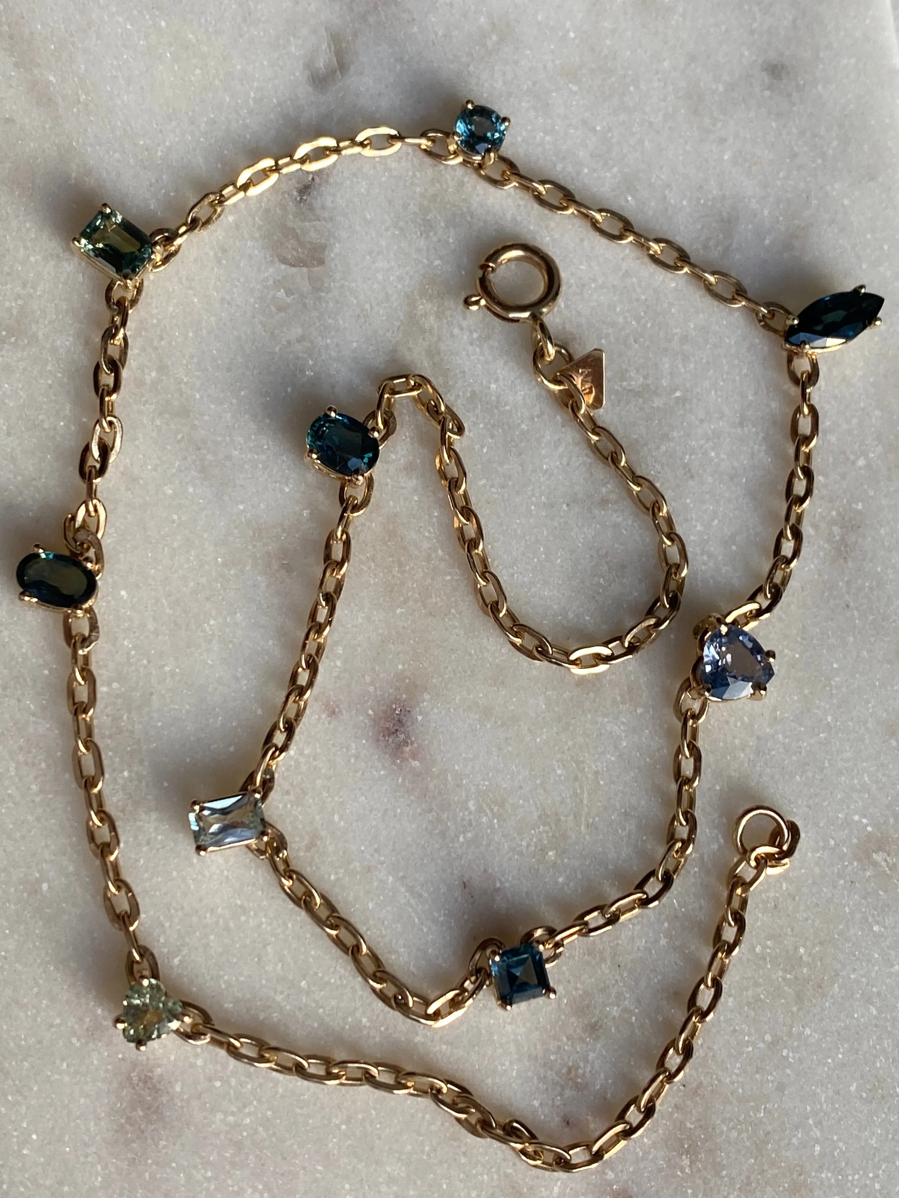Sapphire forcefield necklace - 9 Gem