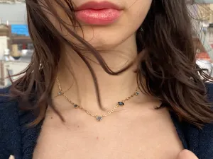 Sapphire forcefield necklace - 9 Gem
