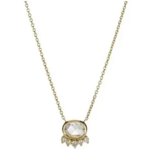 Sethi Couture Bethany Oval Rose Cut Diamond Necklace