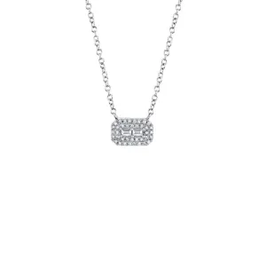 Shy Creation Round & Baguette Diamond Necklace