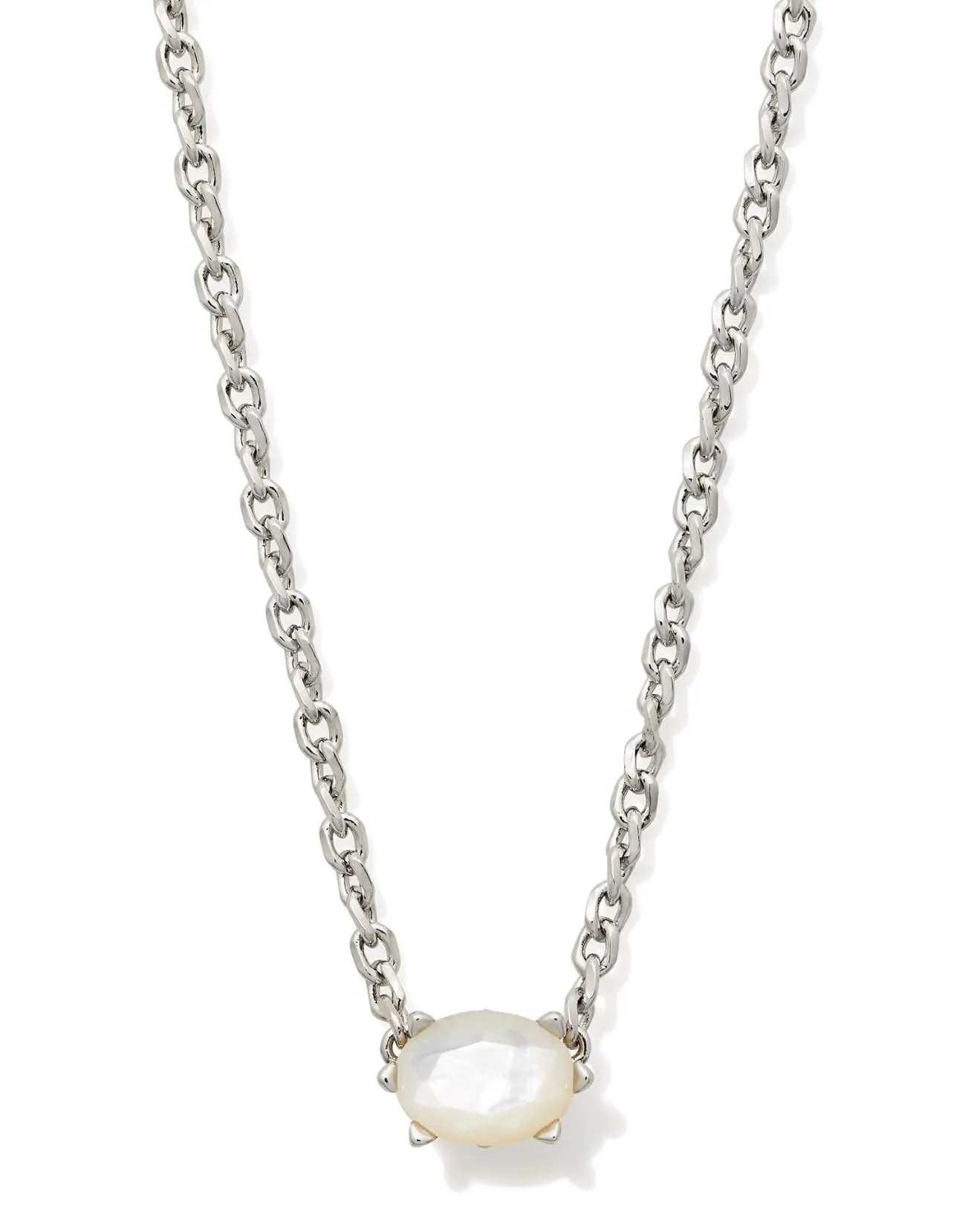 Silver Cailin Pendant Necklace - Ivory MOP