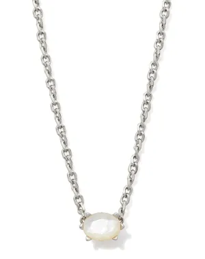 Silver Cailin Pendant Necklace - Ivory MOP
