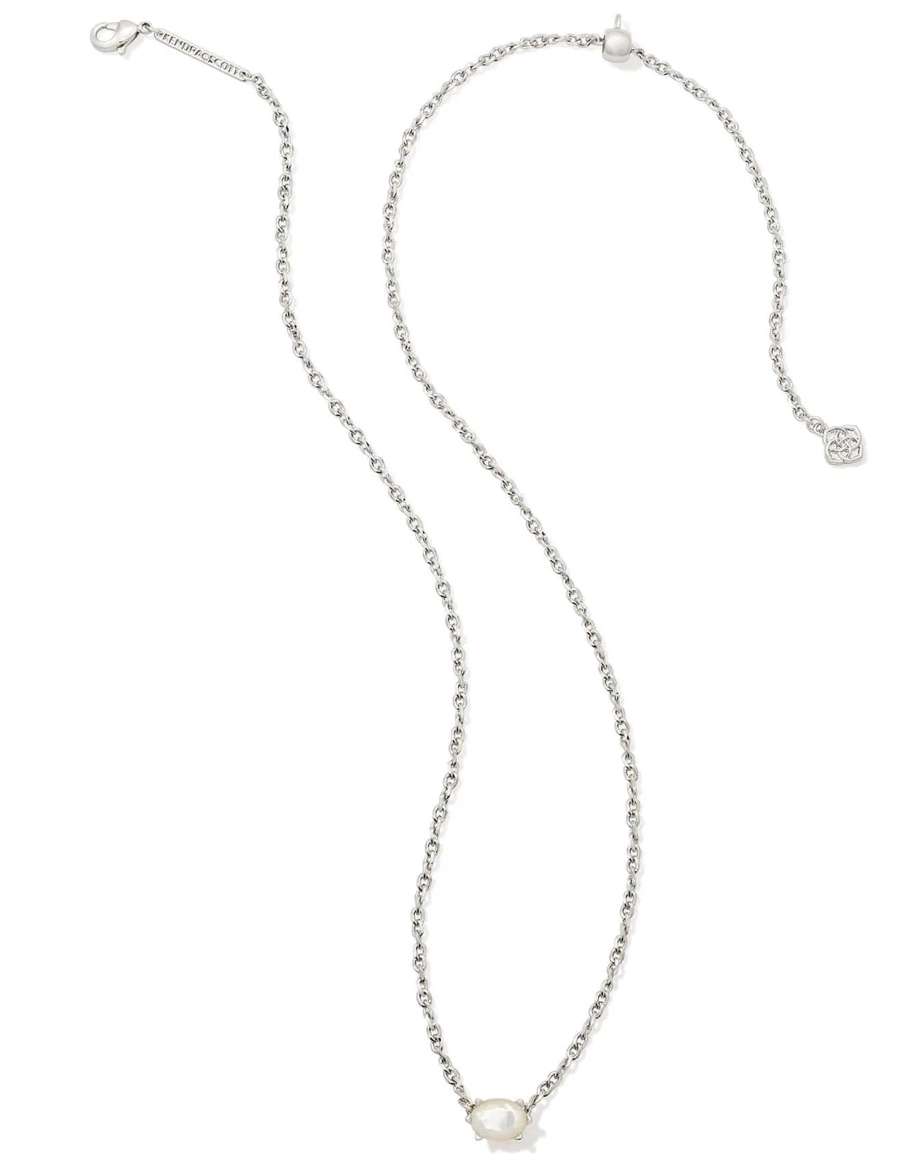Silver Cailin Pendant Necklace - Ivory MOP
