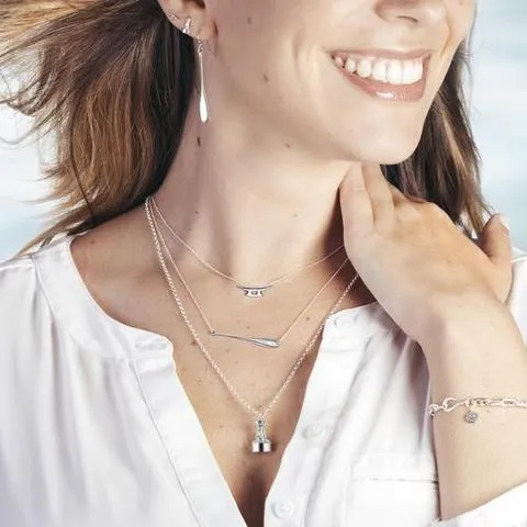 Silver Cleat Necklace