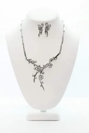 Silver Collar Necklace Set