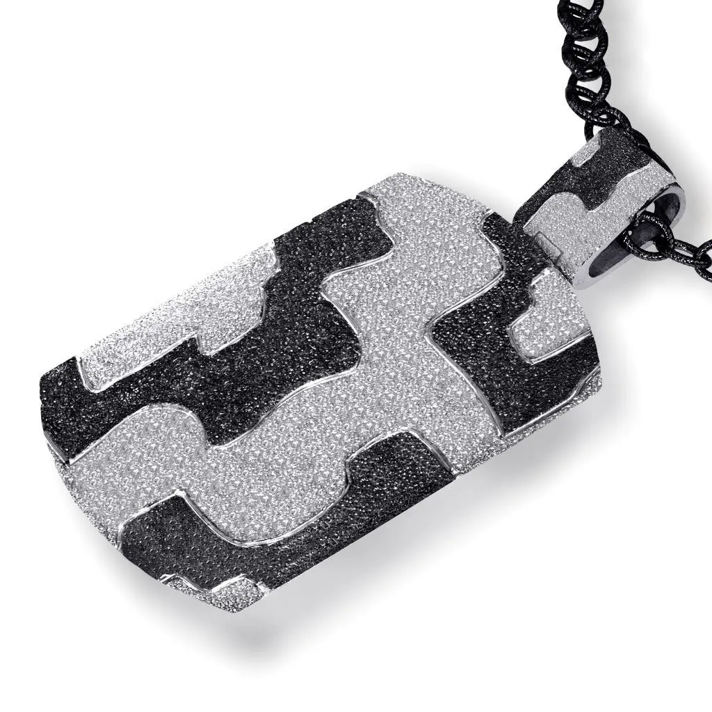 Silver Crossroad Tag Pendant/Necklace on Chain