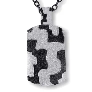 Silver Crossroad Tag Pendant/Necklace on Chain