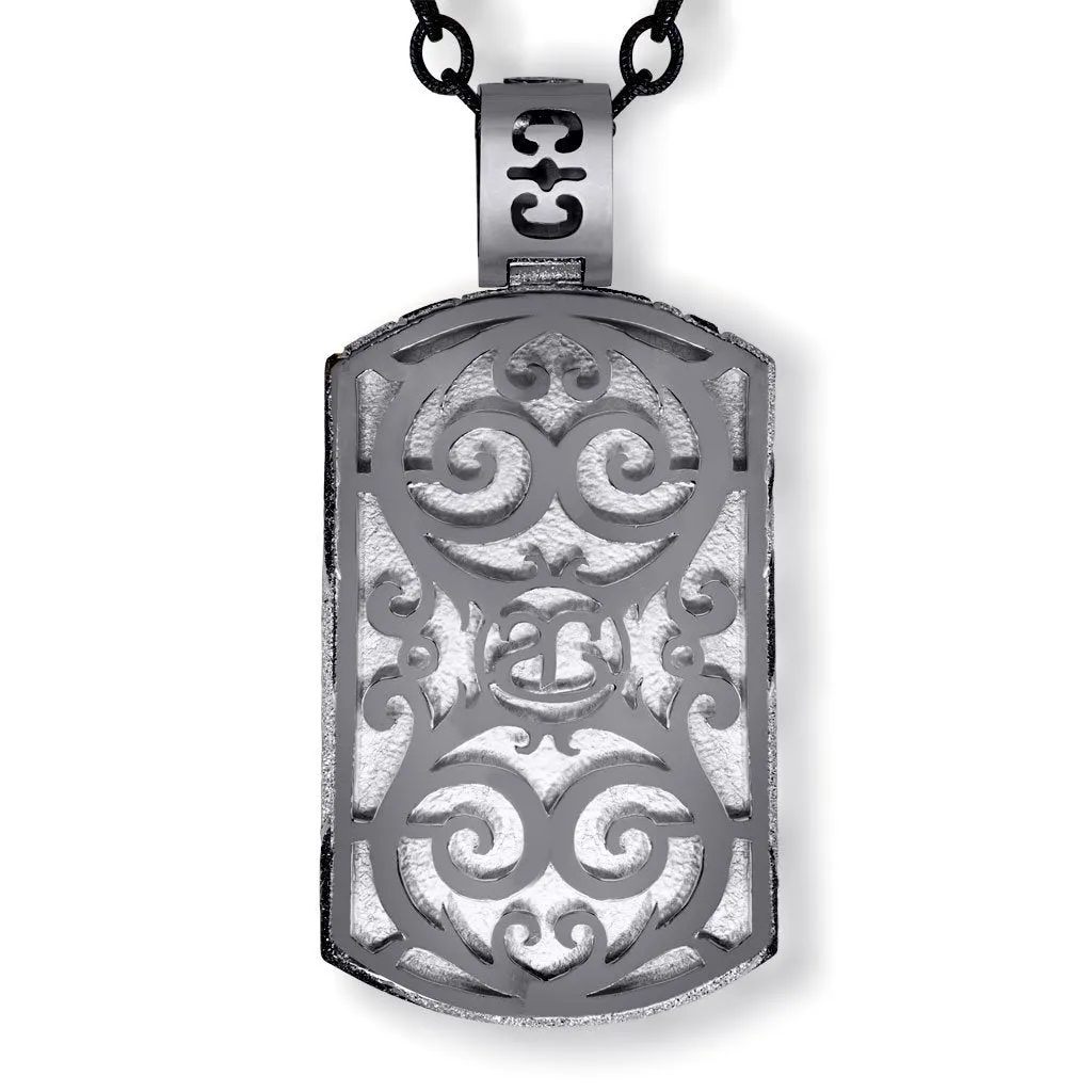 Silver Crossroad Tag Pendant/Necklace on Chain